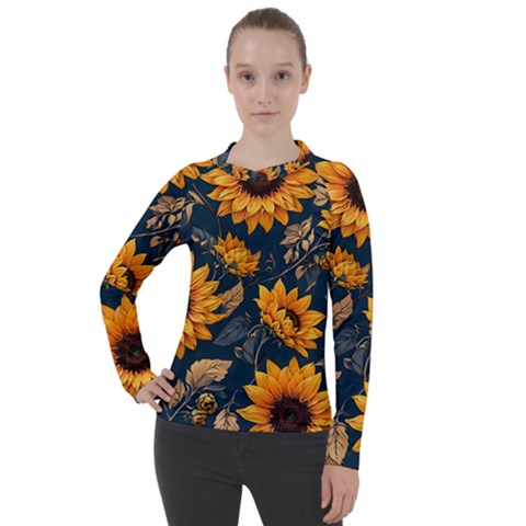 Flowers Pattern Spring Bloom Blossom Rose Nature Flora Floral Plant Women s Pique Long Sleeve T-shirt by Maspions