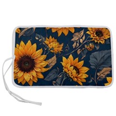 Flowers Pattern Spring Bloom Blossom Rose Nature Flora Floral Plant Pen Storage Case (s)