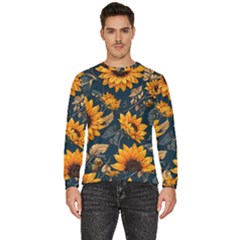 Flowers Pattern Spring Bloom Blossom Rose Nature Flora Floral Plant Men s Fleece Sweatshirt