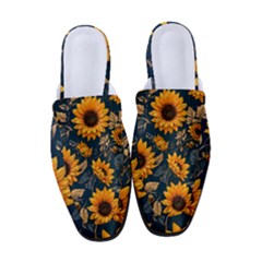 Flowers Pattern Spring Bloom Blossom Rose Nature Flora Floral Plant Women s Classic Backless Heels