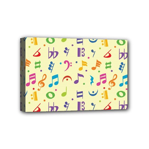 Seamless Pattern Musical Note Doodle Symbol Mini Canvas 6  X 4  (stretched) by Apen