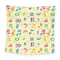 Seamless Pattern Musical Note Doodle Symbol Square Tapestry (large) by Apen