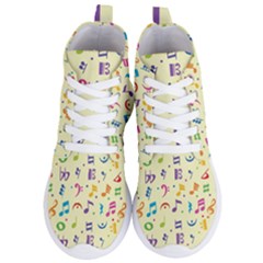 Seamless Pattern Musical Note Doodle Symbol Women s Lightweight High Top Sneakers by Apen