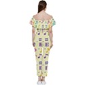 Seamless Pattern Musical Note Doodle Symbol Bardot Ruffle jumpsuit View4