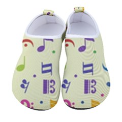 Seamless Pattern Musical Note Doodle Symbol Men s Sock-style Water Shoes by Apen