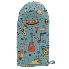 Seamless Pattern Musical Instruments Notes Headphones Player Microwave Oven Glove by Apen