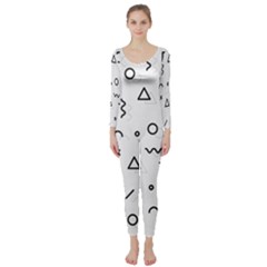 Memphis Pattern Long Sleeve Catsuit by Apen