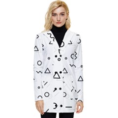 Memphis Pattern Button Up Hooded Coat  by Apen