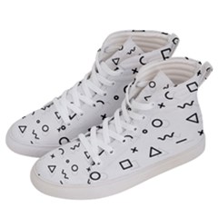 Memphis Pattern Women s Hi-top Skate Sneakers by Apen