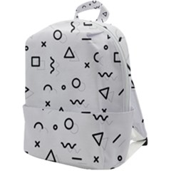 Memphis Pattern Zip Up Backpack by Apen