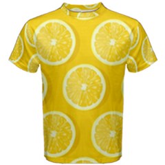 Lemon Fruits Slice Seamless Pattern Men s Cotton T-shirt by Apen