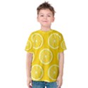 Lemon Fruits Slice Seamless Pattern Kids  Cotton T-Shirt View1