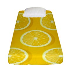 Lemon Fruits Slice Seamless Pattern Fitted Sheet (single Size) by Apen