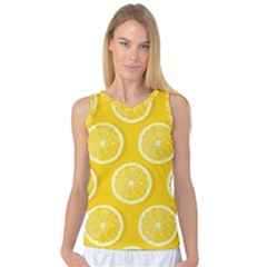 Lemon Fruits Slice Seamless Pattern Women s Basketball Tank Top by Apen