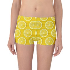 Lemon Fruits Slice Seamless Pattern Boyleg Bikini Bottoms by Apen