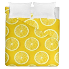 Lemon Fruits Slice Seamless Pattern Duvet Cover Double Side (queen Size) by Apen