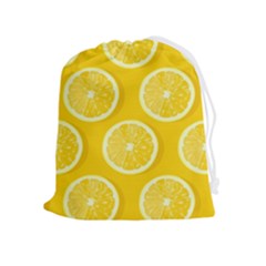 Lemon Fruits Slice Seamless Pattern Drawstring Pouch (xl) by Apen