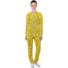 Lemon Fruits Slice Seamless Pattern Casual Jacket And Pants Set by Apen