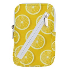 Lemon Fruits Slice Seamless Pattern Belt Pouch Bag (large) by Apen