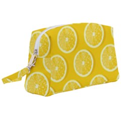 Lemon Fruits Slice Seamless Pattern Wristlet Pouch Bag (large) by Apen