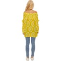 Lemon Fruits Slice Seamless Pattern Off Shoulder Chiffon Pocket Shirt View4