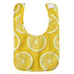 Lemon Fruits Slice Seamless Pattern Baby Bib by Apen