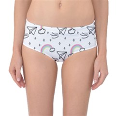 Cute Art Print Pattern Mid-waist Bikini Bottoms by Apen