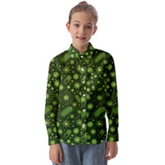 Seamless Pattern With Viruses Kids  Long Sleeve Shirt by Apen