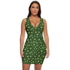 Seamless Pattern With Viruses Draped Bodycon Dress by Apen