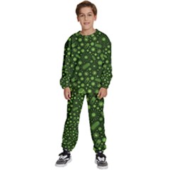 Seamless Pattern With Viruses Kids  Sweatshirt Set by Apen