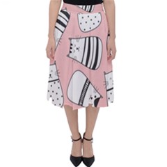 Cute Cats Cartoon Seamless-pattern Classic Midi Skirt by Apen