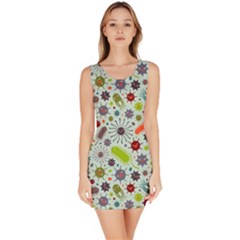 Seamless Pattern With Viruses Bodycon Dress by Apen