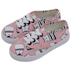 Cute Cats Cartoon Seamless-pattern Kids  Classic Low Top Sneakers