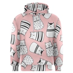 Cute Cats Cartoon Seamless-pattern Men s Overhead Hoodie by Apen