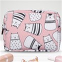 Cute Cats Cartoon Seamless-pattern Make Up Pouch (Medium) View1