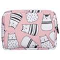 Cute Cats Cartoon Seamless-pattern Make Up Pouch (Medium) View2