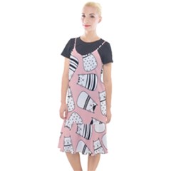 Cute Cats Cartoon Seamless-pattern Camis Fishtail Dress by Apen