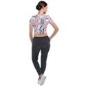 Cute Cats Cartoon Seamless-pattern Short Sleeve Cropped Jacket View2