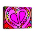 Stained Glass Love Heart Deluxe Canvas 16  x 12  (Stretched)  View1