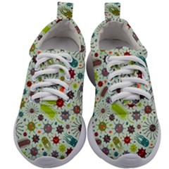 Seamless Pattern With Viruses Kids Athletic Shoes by Apen