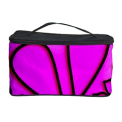 Stained Glass Love Heart Cosmetic Storage Case by Apen