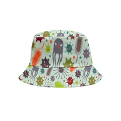 Seamless Pattern With Viruses Inside Out Bucket Hat (kids) by Apen