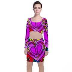 Stained Glass Love Heart Top And Skirt Sets by Apen