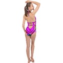 Stained Glass Love Heart Halter Front Plunge Swimsuit View2