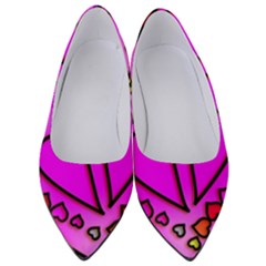 Stained Glass Love Heart Women s Low Heels by Apen