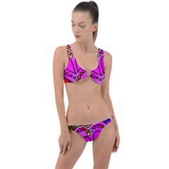 Stained Glass Love Heart Ring Detail Crop Bikini Set by Apen