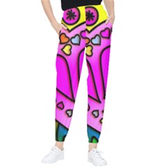 Stained Glass Love Heart Women s Tapered Pants by Apen