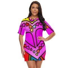 Stained Glass Love Heart Just Threw It On Dress by Apen