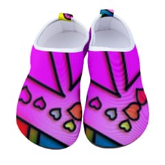 Stained Glass Love Heart Men s Sock-style Water Shoes by Apen