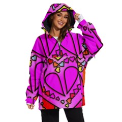 Stained Glass Love Heart Women s Ski And Snowboard Waterproof Breathable Jacket